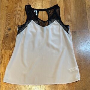 Studio y blush and black cami tank size small